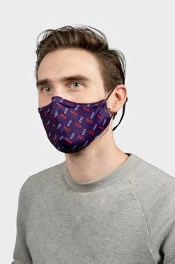 New 🧨 BLOCHSTORE-US BLOCH B-Safe Adult Print Lanyard Face Mask Navy Logo 😍