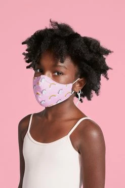 Hot Sale 👍 BLOCHSTORE-US BLOCH B-Safe Childrens Lanyard Print Face Mask 3 Pack 🌟 -children dance shoes shop A005C UNIC Pink Ecomm 1000x1500V1