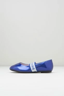 Discount 💯 BLOCHSTORE-US 👧 Girls Rhea Ballet Flats Blue Gloss 🥰