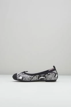 New 😍 BLOCHSTORE-US 👧 Girls Astra Ballet Flats White Python 🧨
