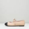 Discount ✨ BLOCHSTORE-US 👧 Girls Cassiopeia Ballet Flats Capuccino Black Leather ✨