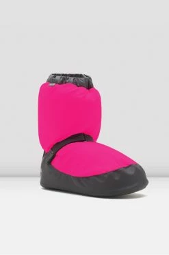 Cheap 🎉 BLOCHSTORE-US Childrens Warm Up Booties Fluorescent Pink Nylon ✔️ -children dance shoes shop IM009K PKF 03