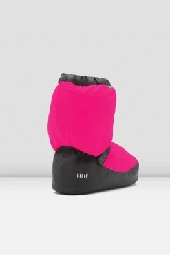 Cheap 🎉 BLOCHSTORE-US Childrens Warm Up Booties Fluorescent Pink Nylon ✔️ -children dance shoes shop IM009K PKF 04