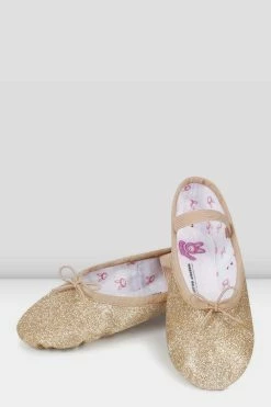 Best Sale 👏 BLOCHSTORE-US Childrens Glitterdust Ballet 👟 Shoes Gold Glitter 🥰
